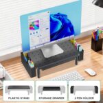 WALI Computer Monitor Stand with Storage, Desk Organizer with Drawer and Pen Hol... - Image 9
