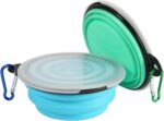 SLSON Collapsible Bowl with Cover Lids,2 Pack Dog Travel Bowls Portable Foldable... - Image 3