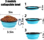 SLSON Collapsible Bowl with Cover Lids,2 Pack Dog Travel Bowls Portable Foldable... - Image 4