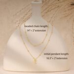 XIXINI Layered Initial Necklaces for Women, Dainty Gold Letter Necklace Stack 14... - Image 5