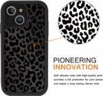 Cute Cheetah Print Phone Case for iPhone 14 Case 6.1", Aesthetic Luxury Black Le... - Image 4