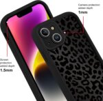 Cute Cheetah Print Phone Case for iPhone 14 Case 6.1", Aesthetic Luxury Black Le... - Image 5