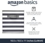 Amazon Basics Collapsible Fabric Storage Bins with Handles, Cube Organizer for H... - Image 3