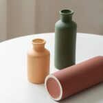 Modern Ceramic Vase Set of 3, Neutral Colors, Decorative Bottles for Home, Farmh... - Image 6