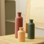 Modern Ceramic Vase Set of 3, Neutral Colors, Decorative Bottles for Home, Farmh... - Image 9