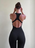 OLCHEE Womens Workout Jumpsuits Seamless Yoga Gym Bodycon Rompers Sexy Racerback... - Image 4
