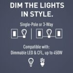 Legrand Radiant CFL/LED Dimmer Light Switch, Single-Pole/3-Way with Locator Ligh... - Image 5