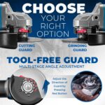 Dong Cheng Cordless Angle Grinder 20V 4-1/2 inch, 9000RPM with Variable Speed, S... - Image 4