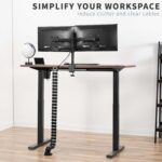 VIVO Under Desk Vertebrae Cable Management Kit, Adjustable Quad Entry Flexible C... - Image 8