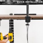 VIVO Under Desk Vertebrae Cable Management Kit, Adjustable Quad Entry Flexible C... - Image 10