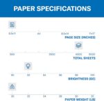 Hammermill Printer Paper, 20 lb Copy, 8.5 x 11-8 Ream (4,000 Sheets) - 92 Bright... - Image 3