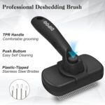 Dipoo Self Cleaning Shedding Brush - Skin Friendly Grooming Tool for Dogs, Cats,... - Image 3