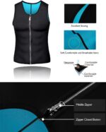 NonEcho Men Sauna Vest Hot Sweat Waist Trainer Corset Neoprene Tank Top Shapewea... - Image 3