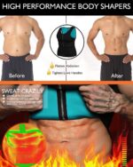 NonEcho Men Sauna Vest Hot Sweat Waist Trainer Corset Neoprene Tank Top Shapewea... - Image 4