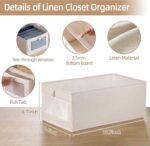Pradnel Linen Closet Organizers And Storage, 4 Pack Storage Bins Baskets for Org... - Image 3