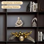 UTTCMK Bookshelf Decor Thinker Statue - Abstract Art Reading Thinker Sculpture F... - Image 3
