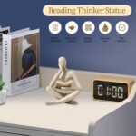 UTTCMK Bookshelf Decor Thinker Statue - Abstract Art Reading Thinker Sculpture F... - Image 4