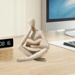 UTTCMK Bookshelf Decor Thinker Statue - Abstract Art Reading Thinker Sculpture F... - Image 5