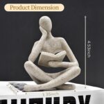 UTTCMK Bookshelf Decor Thinker Statue - Abstract Art Reading Thinker Sculpture F... - Image 8