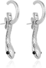 Snake Earrings for Women, Curved Serpent Hoop Earring for Women,Trendy Snake Sha... - Image 3