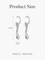 Snake Earrings for Women, Curved Serpent Hoop Earring for Women,Trendy Snake Sha... - Image 6
