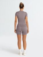 Trendy Queen Womens 2 Piece Workout Short Set for Summer Gym Pilates Yoga Going ... - Image 6