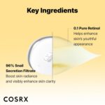 COSRX Snail 96% Mucin Power Essence 2ea & Retinol 0.1% Cream Mini Sample 1ea, Gl... - Image 5