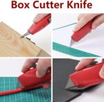 DIYSELF 2Pack Utility Knife Box Cutter Retractable Razor Blade Heavy Duty Box Cu... - Image 3