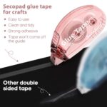 Secopad 12 Pack Scrapbook Tape, Double Sided Tape Roller for Crafts, Adhesive Gl... - Image 3