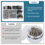 Assorted Size Binder Clips & Jumbo Paper Clips Set - 340pcs Black, Large for Off... - Image 4
