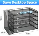 OPNICE Desk Organizers and Accessories, 5-Tier Paper Organizer Letter Tray with ... - Image 5