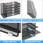 OPNICE Desk Organizers and Accessories, 5-Tier Paper Organizer Letter Tray with ... - Image 7