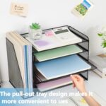 OPNICE Desk Organizers and Accessories, 5-Tier Paper Organizer Letter Tray with ... - Image 8