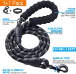 Ladoogo Reflective Dog Collar Padded with Soft Neoprene Breathable Adjustable Ny... - Image 3