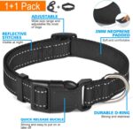 Ladoogo Reflective Dog Collar Padded with Soft Neoprene Breathable Adjustable Ny... - Image 4