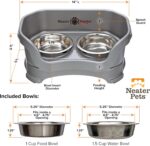Neater Pet Brands Neater Feeder Deluxe Mess Proof Cat Bowls Elevated, Made in US... - Image 9
