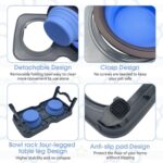 PINVNBY Elevated Portable Dog Bowl, Travel Raised Stand with Collapsible Silicon... - Image 3