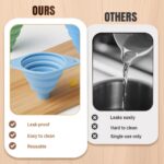 Kitchen Funnel Set, 2025 New Food Grade Silicone Collapsible Small Funnel for Ki... - Image 4