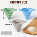 Kitchen Funnel Set, 2025 New Food Grade Silicone Collapsible Small Funnel for Ki... - Image 7