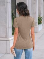 AUTOMET Women's Short Sleeve Shirts Dressy Lace Summer Tops 2026 Spring Trendy C... - Image 5