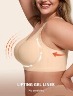 LetsJoli Bras for Women Supportive Wireless Push Up Bra Full Coverage No Underwi... - Image 6