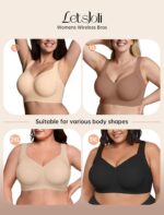 LetsJoli Bras for Women Supportive Wireless Push Up Bra Full Coverage No Underwi... - Image 7