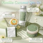 Spa Gifts for Women Bath Gift Set, Vanilla Coconut Spa Gift Baskets Home Bath Se... - Image 6