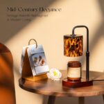 Candeldo Tortoise Shell Home Decor: Black Candle Warmer Lamp with Timer Vintage ... - Image 3