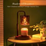 Candeldo Tortoise Shell Home Decor: Black Candle Warmer Lamp with Timer Vintage ... - Image 4