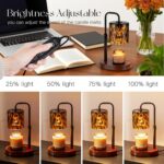 Candeldo Tortoise Shell Home Decor: Black Candle Warmer Lamp with Timer Vintage ... - Image 7