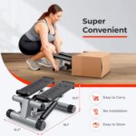 Sunny Health & Fitness Mini Steppers for Exercise at Home, Stair Step Workout Ma... - Image 6