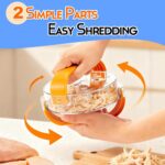 Chicken Shredder - Chicken Breast Shredder Tool Twist, Clear Meat Grinders Shred... - Image 3
