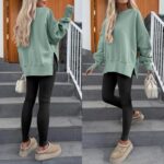 ANRABESS Women Oversized Sweatshirts Thumbhole Long Sleeve Hoodies Shirts 2026 F... - Image 7