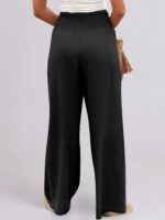 ANRABESS Women Linen Palazzo Pants Summer Boho Wide Leg High Waist Casual Lounge... - Image 9